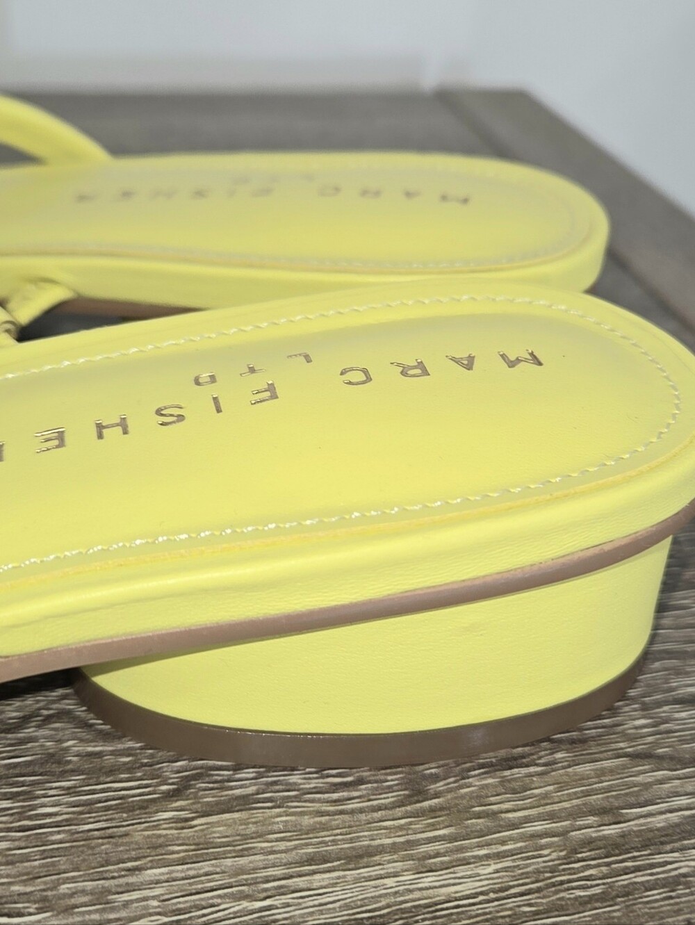 Marc Fisher LTD Women's Raelyn Yellow Square Toe Heeled Sandals 9M - Picture 8 of 8
